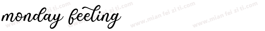 monday feeling字体转换